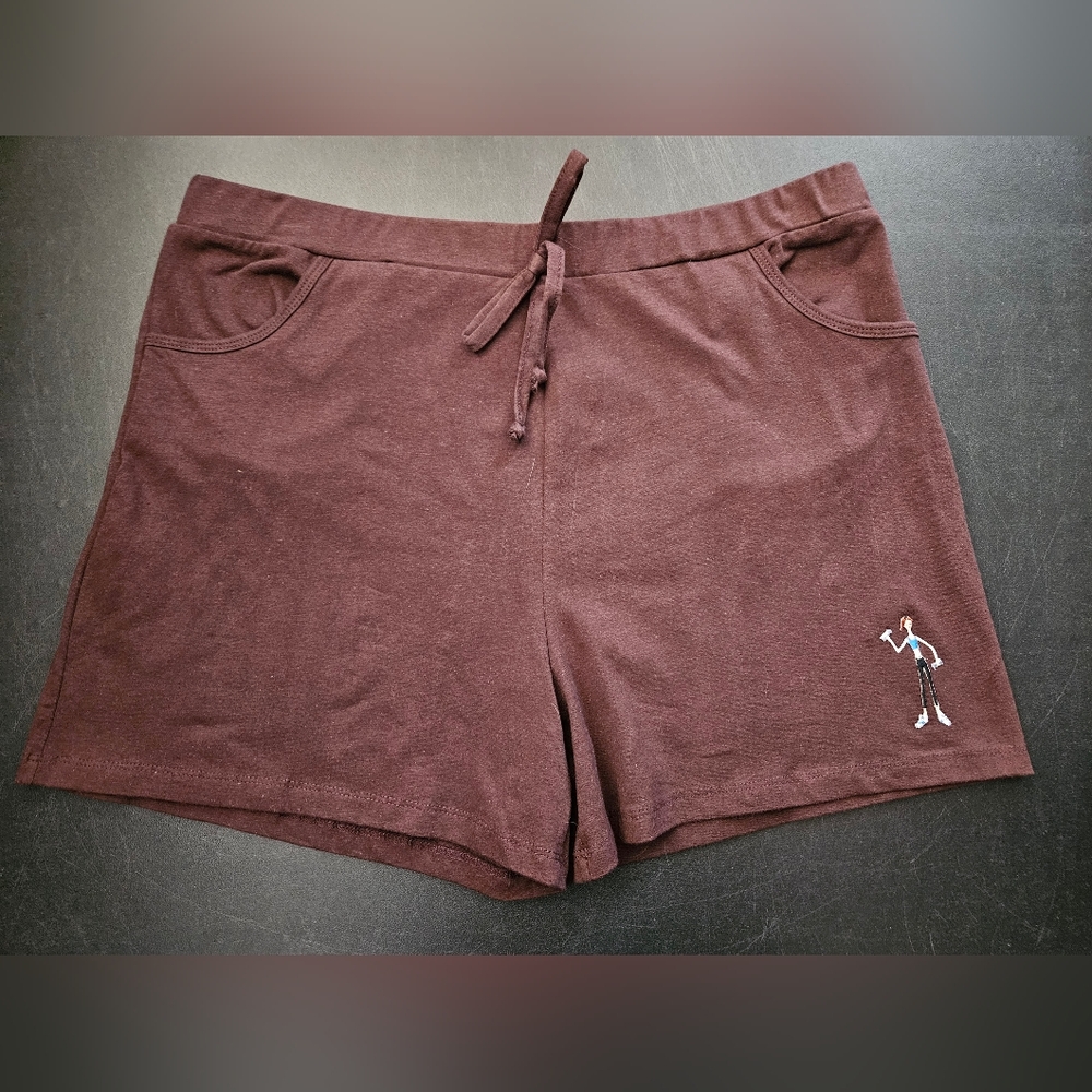 NWT - "The Girls" Cotton Stretch Chocolate Shorts - Size XL